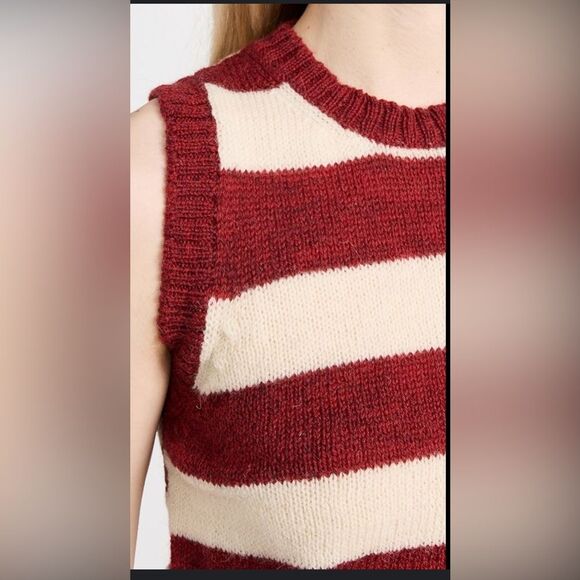 Molly Goddard New Striped Wool Vest Size L - Picture 5 of 12